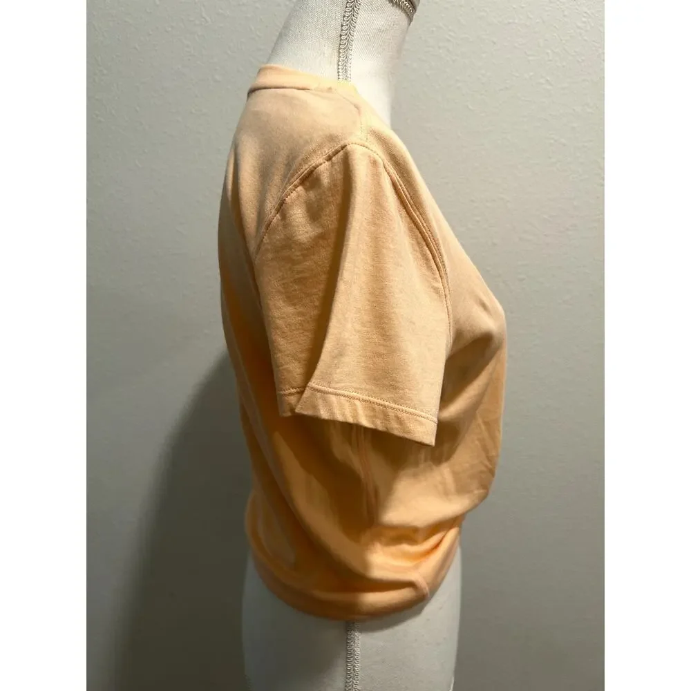 DKNY Sport Womens Cotton Stud Logo Knot Front T-Shirt Tee Top Sz XS 100% Cotton - Picture 4 of 6